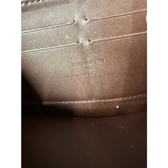 LOUIS VUITTON Merlot Monogram Patton Leather Zip Continental Wallet*purple EUC - Picture 13 of 15